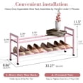 thumbnail image 3 of Expandable Shoe Rack for Closet \uC\uD Adjustable Shoe Rack for Small Space Small Shoe Organizer for Front Door Sturdy Metal, 3 of 6