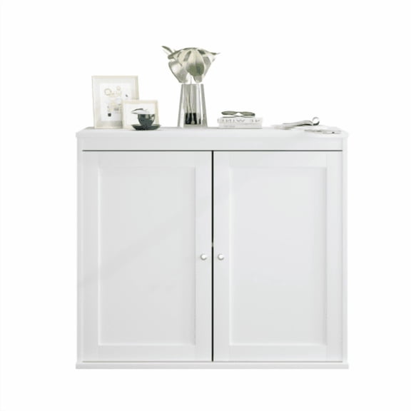 Cterwk 2 Doors Wood Kitchen Cabinet with Inner Shelves, Coffee Bar Cabinet Sideboard for Dining Room, Living Room, White
