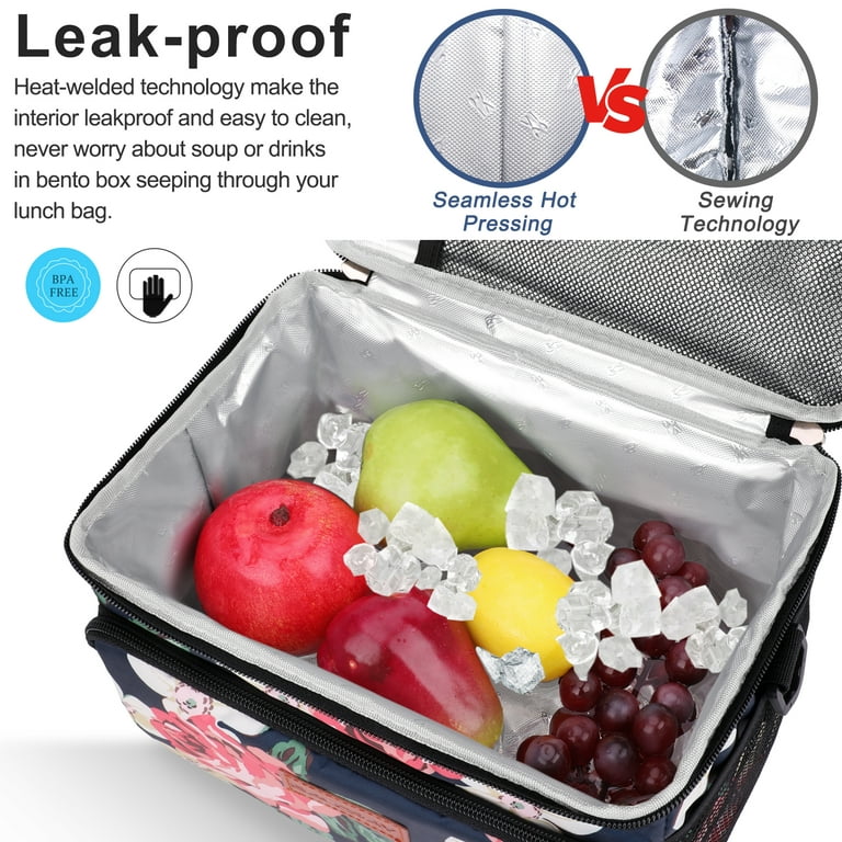 For 6-8 Hours Leakproof Insulated Thermal Cooler Bag,Lunch Bag Boxes Tote  Container for Women Men Kids Girls,Adults 