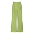 thumbnail image 2 of Frostluinai Wide Leg Stretchy Work Pants Slacks for Women Business Casual Pants High Waisted Solid Flat Front Dress Pants with Pocket, 2 of 9
