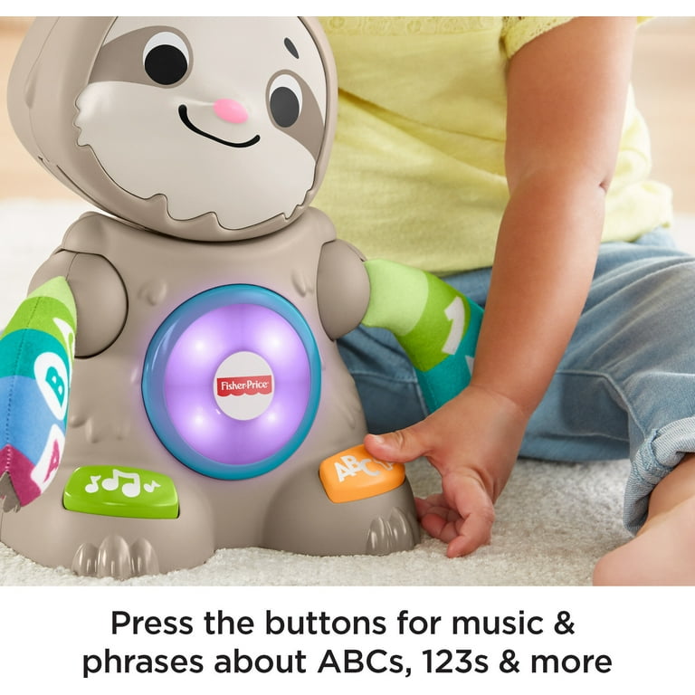 Fisher-Price Linkimals Smooth Moves Sloth Baby Electronic Learning Toy with  Lights & Music