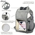 thumbnail image 5 of Spencer Easy to Clean Waterproof Backpack Diaper Bag, Gray, 5 of 9