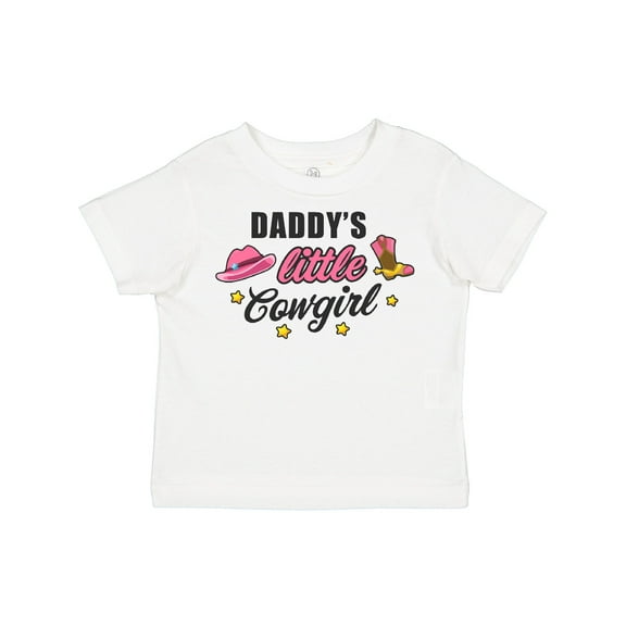 Inktastic Daddys Little Cowgirl with Cowgirl Hat and Boots Girls Toddler T-Shirt