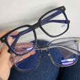 thumbnail image 3 of Typpkmm Vintage Transparent Computer with Glasses Frame Women Men Anti Light Blue, 3 of 7