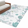 thumbnail image 2 of Rectangle Area Rug 4x6ft,Summer Ocean Shell Starfish Washable Carpet Non-Slip Runner Accent Rugs Indoor Floor Mat for Bedroom Living Room Decor,Teal Gradient Coral, 2 of 9