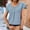 Blue womens top dressy casual, variant on Wycnly Womens Tops Dressy Casual Fashion Button up Solid Comfy Lightweight Tunic Tees Shirts Summer Short Sleeve Crewneck Tops Plain Blouse Purple m