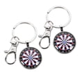 thumbnail image 1 of MLINS 2pcs Dartboard Keyring Key Chain with Dartboard Target Pendant Gift, 1 of 8