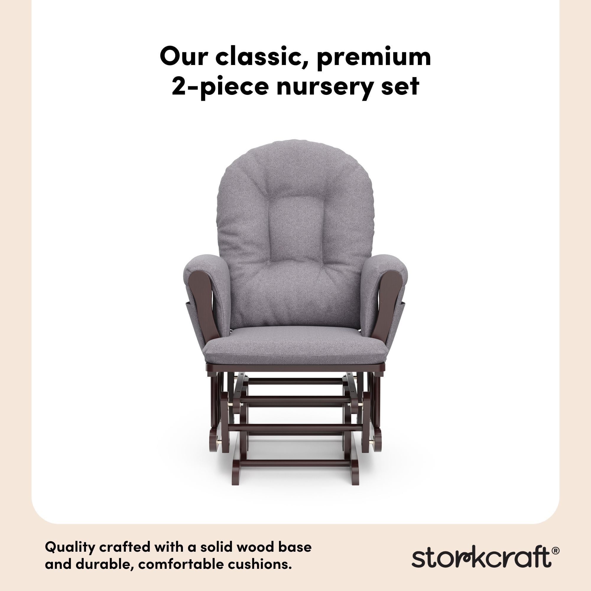 Storkcraft Hoop Glider and Ottoman