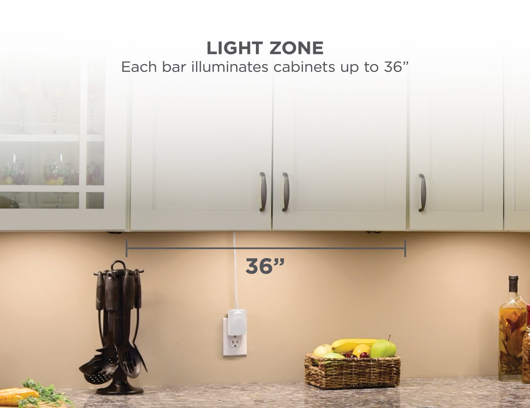BLACK+DECKER LED 9-inch Under-Cabinet Lights Kit, 1-Bar, Warm White