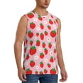 thumbnail image 2 of Daiia Hand Drawn Strawberry Printed Men's Tank Tops,Casual Soft Sleeveless Gym Muscle Shirts Bodybuilding Tee-Medium, 2 of 8