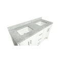 thumbnail image 5 of California 60" Double Bathroom Vanity with White Cabinet and Carrara Marble Top, 5 of 5