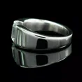 thumbnail image 2 of 2Ct Emerald Cut Lab-Created Diamond Men's Engagement Ring 14K White Gold Plated Silver, 2 of 3