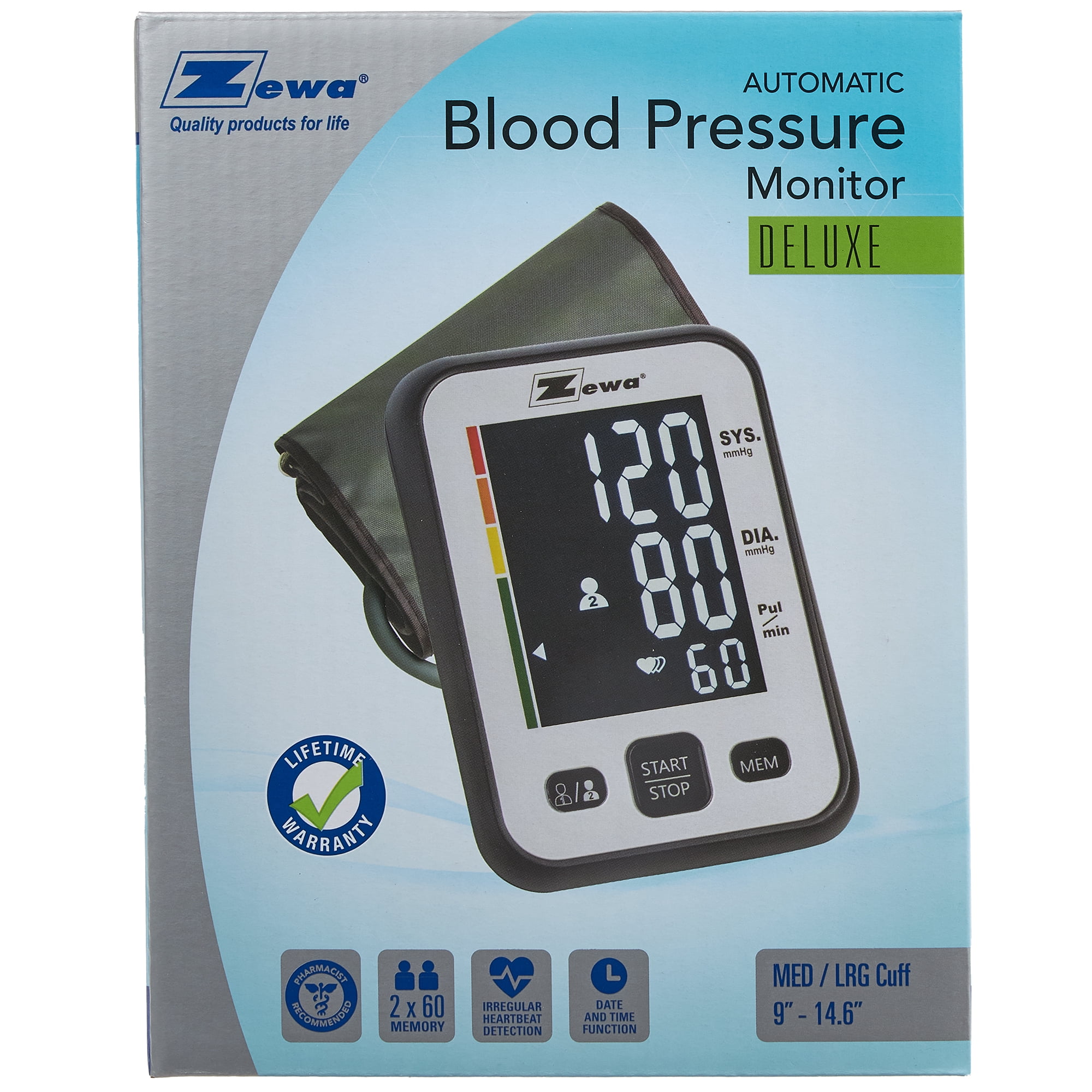 Zewa UAM-830 "Deluxe" Large Display Blood Pressure Monitor