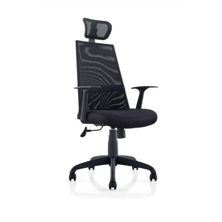 Meshed Ergo Office Chair With Headrest Black Meshed Ergo Office Chair With Headrest Black