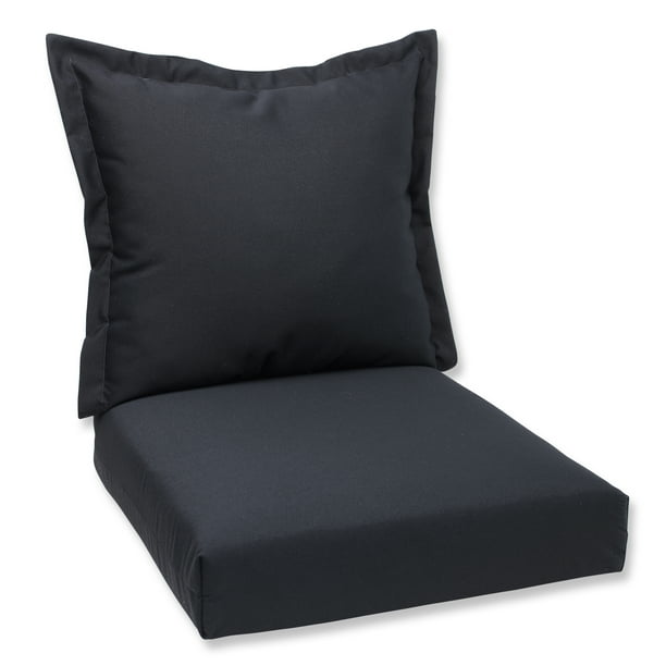 44 Sunbrella Black Outdoor Patio Deep, How To Make Deep Seat Patio Cushions