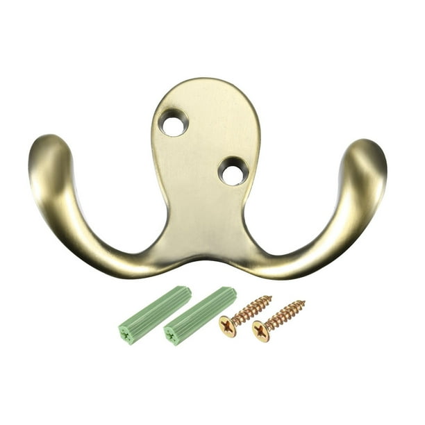 Decorative Curtain Drapery Holdback Wall Mounted Dual Prong Coat Hooks