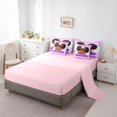 thumbnail image 5 of Castle Fairy Cartoon Black Kawaii Princess Queen Bedding 7pcs,Stars Print Design Bedding Comforter Set Queen,Purple Gold,Pink Reversible, 5 of 7