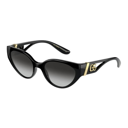 Dolce & Gabbana DG 6146 Plastic Womens Cat-Eye Optical Sunglasses Black 54mm Adult