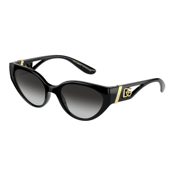 Dolce & Gabbana DG 6146 Plastic Womens Cat-Eye Optical Sunglasses Black 54mm Adult