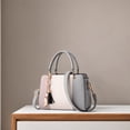 thumbnail image 4 of Purses and Handbags for Women Top Handle Bags Leather Satchel Totes Shoulder Bag - Light grey, 4 of 5