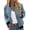 Sky Blue, variant on Lightweight Zip Up Bomber Jacket for Women, Ribbed Trim Side Pockets, Casual Long Sleeve Outerwear, 1 Piece, S-XXL, Plus Size Friendly
