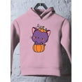 thumbnail image 3 of Cute Spookitty Pumpkin Costume Hoodie Toddler -Image by Shutterstock,  5 Toddler, 3 of 4