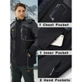 thumbnail image 7 of TACVASEN Men's Winter Ski Jackets Waterproof Fleece Mountain Jacket Windproof Warm Coat with Hooded Snowboard Insulated Jacket Parka Raincoat with Multi-Pockets Black Gray Size XS, 7 of 7