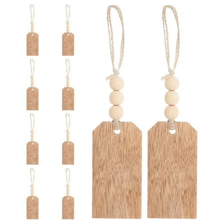 LOLIPPYY 10PCS Farmhouse Xmas Stocking Tag Made Of Khaki Wood For Christmas Decor And Homeowners