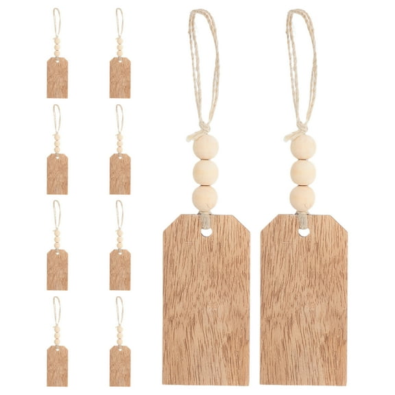 LOLIPPYY 10PCS Farmhouse Xmas Stocking Tag Made Of Khaki Wood For Christmas Decor And Homeowners