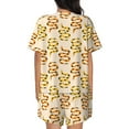 thumbnail image 3 of Naloa Hand Drawn Snake Women's Short-Sleeved Pajama Set, Loungewear, Summer pajamas, Breathable Cozy - X-Large, 3 of 9