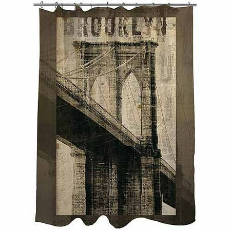 Thumbprintz Vintage Ny Brooklyn Shower Curtain Walmart Com