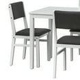 thumbnail image 5 of TMS National 5-Piece Indoor Dining Set, Includes Table and Chairs, White, 5 of 6
