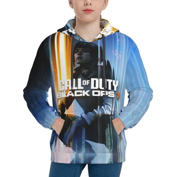 Call of Duty Black Ops Youth Hoodies Sweatshirts Pullover Long Sleeves Hooded Graphic Sweaters