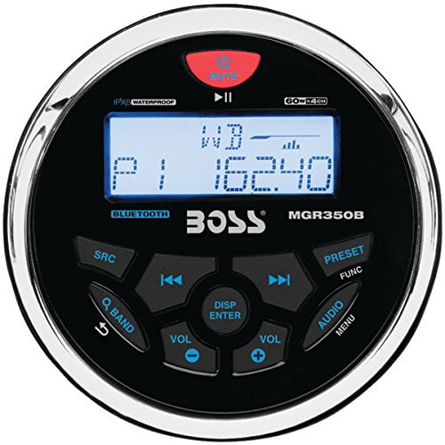 Boss MR1308UAB In-Dash Digital Media Bluetooth Marine Stereo Receiver 