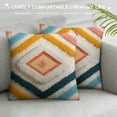 thumbnail image 3 of JEUXUS  Colorful Boho Throw Pillow Covers , Diamond Pattern Lumbar Pillow Covers with Tassel Tufted Decorative Pillow Cover for Couch Sofa Bedroom Living Room, 3 of 5
