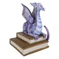 thumbnail image 5 of Amy Brown Purple Crater Moon Bookworm Dragon Sitting On Stack Of Books Figurine, 5 of 9