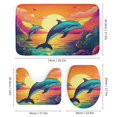 thumbnail image 3 of Marine World Dolphin 4pcs Shower Curtain Decoration ，modern Home Decoration, Waterproof Shower Curtain 4pcs, 3 of 8