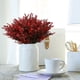 thumbnail image 5 of 12 ramos de flores artificiales de color rojo intenso para decoración exterior, 5 of 8