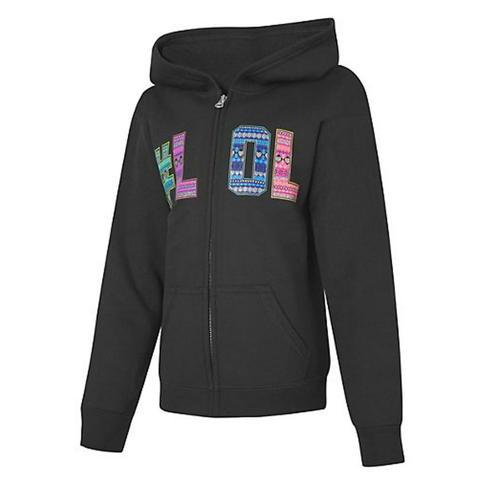 Hanes - Hanes Girls' EcoSmart Full-Zip Hoodie Graphic Sweatshirt ...