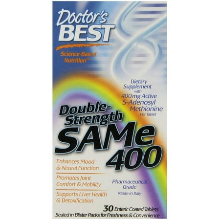 Doctor's Best SAMe 400 Double Strength, 30 CT