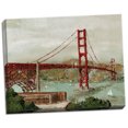 thumbnail image 2 of Gango Home Decor Beautiful Painterfly San Francisco Golden Gate Bridge; One 20x16in Hand-Stretched Canvas, 2 of 4