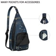 thumbnail image 2 of Galactic Travel Sling Backpack&nbsp;- Space-Themed Print Crossbody Bag, Hidden Anti-Theft Pockets, 2 of 4