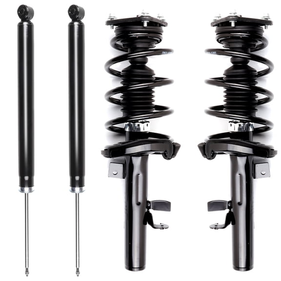 CCIYU 4 pcs Front and Rear Pair Strut and Spring shock Assembly 172523 349194 for 2012-2013 for Ford Focus