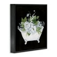 thumbnail image 4 of Stupell Industries Charming Floral Bathtub Typography Painting Black Framed Art Print Wall Art, 24 x 24, 4 of 10