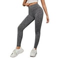thumbnail image 4 of Splash Womens Petite High Waisted Marled Knit Leggings,Dark Grey,1X, 4 of 4