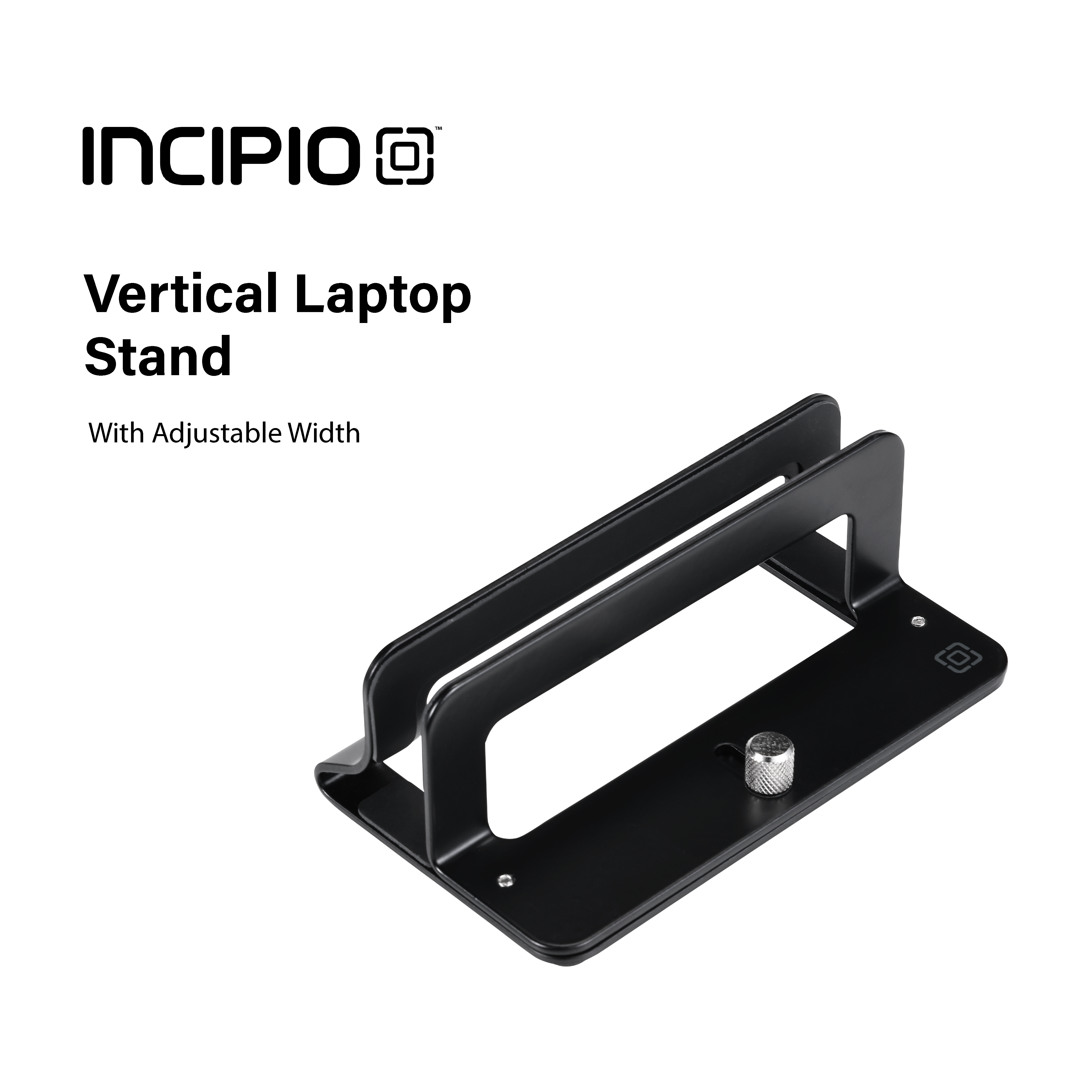 Incipio Vertical Laptop Stand with Adjustable Width, Black photo 2