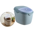 thumbnail image 3 of Papelera de almacenamiento de cereales de cereal de despensa con ruedas BPA para cocina Restaurante a prueba de a prueba de humedad azul Soledad Estuche de almacenamiento de granos, 3 of 10