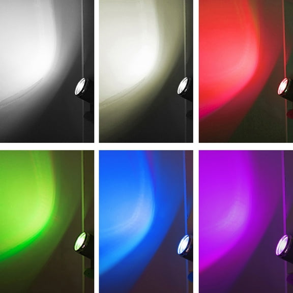 RGB LED Stage Light Spotlight Decoration Beam Disco LED 85-265V 360 Degree Adjustable KTV Bar Spot Lamp Atmosphere Neon