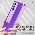 thumbnail image 7 of ELEHOLD for Samsung Galaxy Z Fold 4 Rugged Case, Hard PC＋Soft TPU Screen Protector Invisible Kickstand Hidden Bracket Anti-Scratch Shookproof Folding Case for ZFold 4 2022 7.6 inch, Purple, 7 of 7