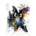 thumbnail image 2 of Black Butterflies Ring Binder Notebook Journey Note Diary College Ruled Spiral Notebook Study Loose Leaf Paper A5 60 Pages, 2 of 8